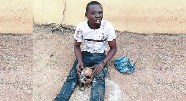 25-yr-old nabbed in possession of human skull