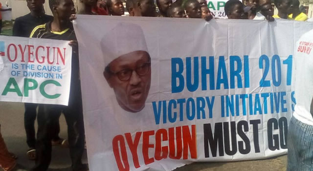 Oyegun must go'' protest persists as group storms APC nat’l hqtrs again