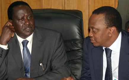 Kenyatta meets with fiery opposition leader Odinga