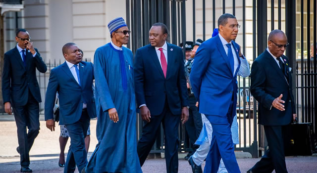 PHOTOSCENE: Buhari attends CHOGM Executive session