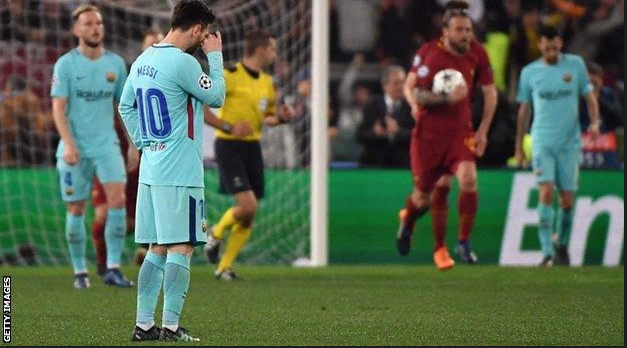 Roma knock Barca out of UCL with stunning comeback; Liverpool into semis