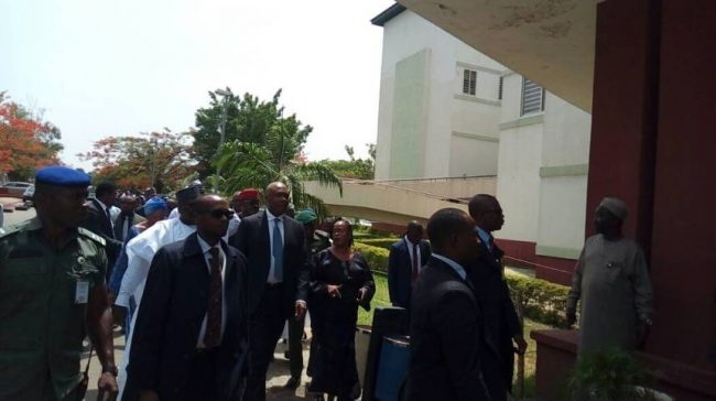 Saraki, other senators visit Melaye in hospital