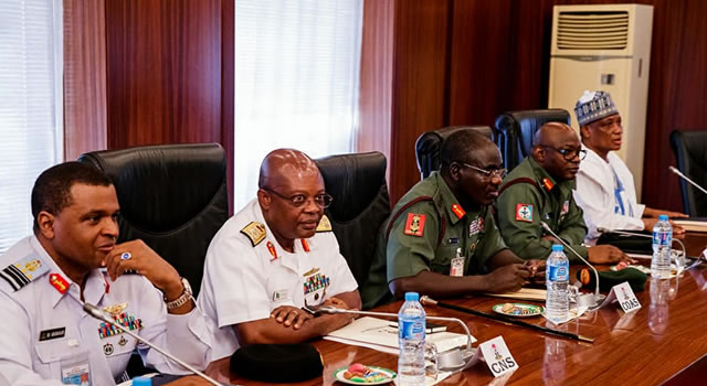 Buhari meets security chiefs, approves $1bn to fight Boko Haram