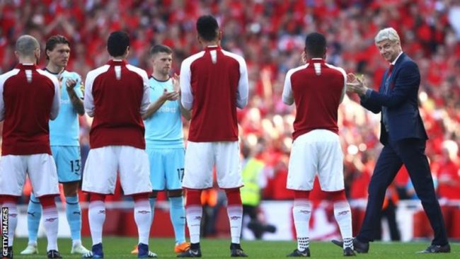 Arsenal celebrates Arsene Wenger