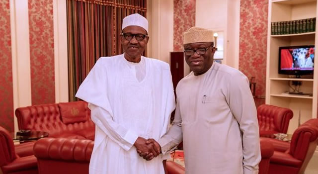 EKITI 2018: I’m confident of victory because of your ‘track record’, Buhari tells Fayemi