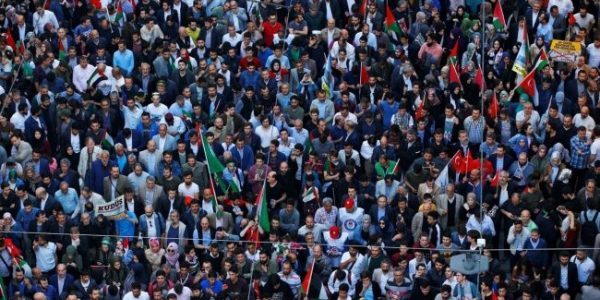 TURKEY: Protesters rally against opening of US embassy in Jerusalem