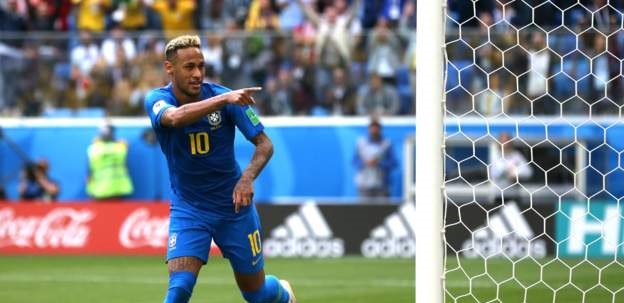 Neymar scores for Brazil
