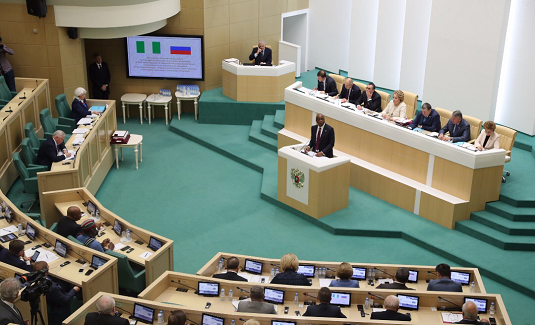 Saraki addresses Russian Parliament, makes requests