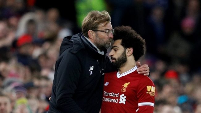 Mohamed salah and Jurgen klopp