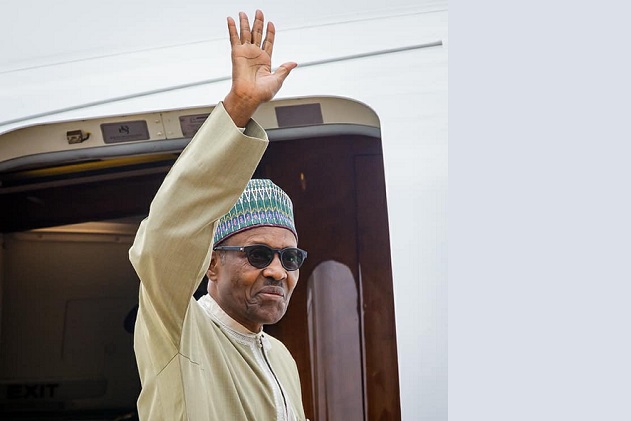 PHOTOSCENE: Buhari leaves for Netherlands