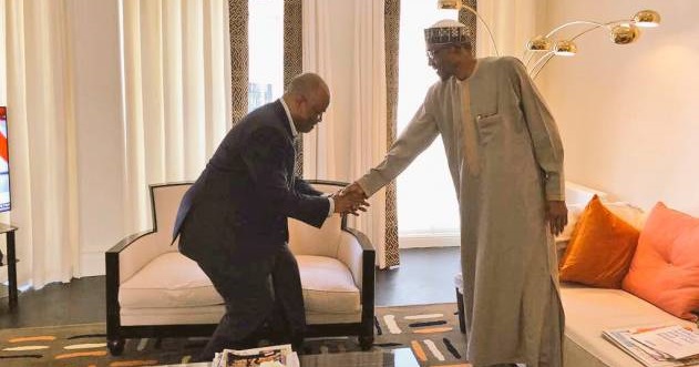 Akpabio meets Buhari in London, puts seal on planned dumping of PDP