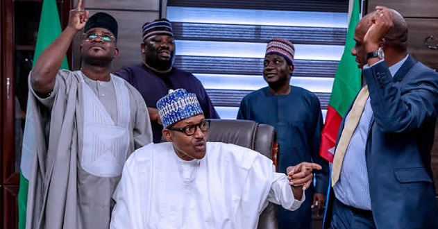 PHOTOSCENE: Buhari tours re-election campaign office