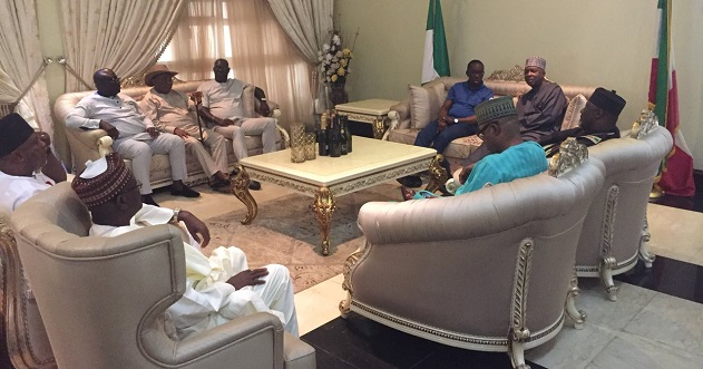 PHOTOSCENE: Saraki visits Gov Okowa