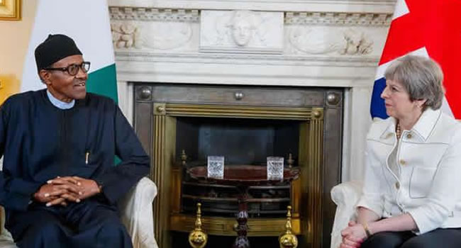 British PM arrives Nigeria, meets Buhari