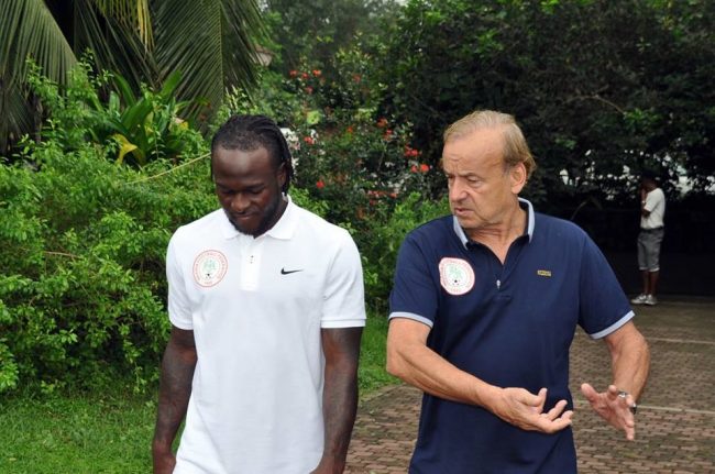 Gernot Rohr and Victor Moses