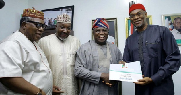Ambode puts defection rumours to bed, picks APC guber form