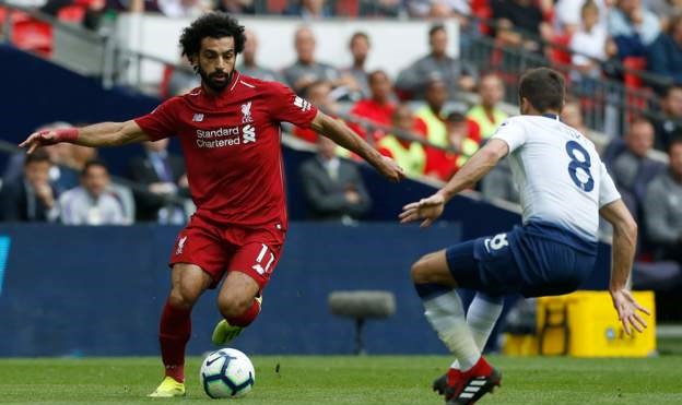 Mohamed salah in liverpool vs Tottenham