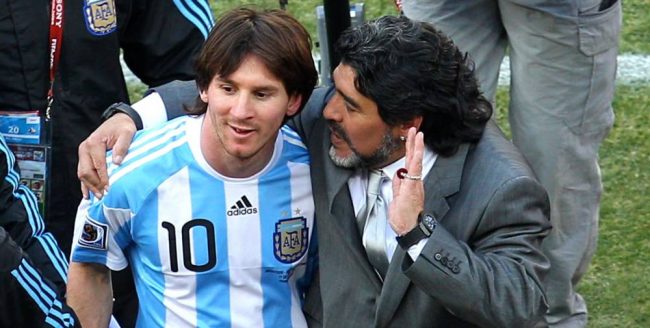 Lionel messi and diego maradona