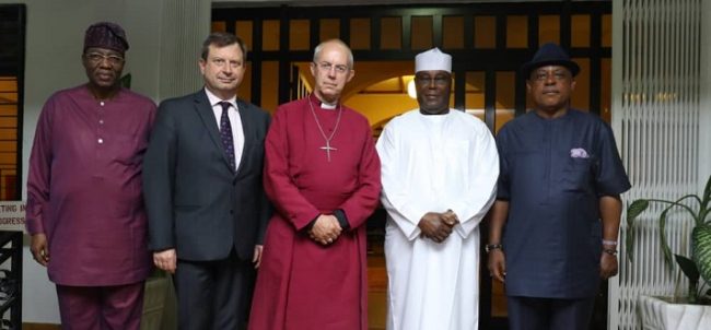 Atiku meets British High Commissioner, Buhari’s friend Archbishop of Canterbury