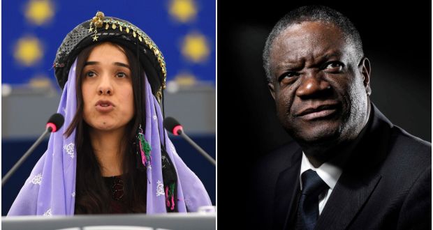 Congolese gynaecologist, Iraqi rape victim win 2018 Nobel peace prize