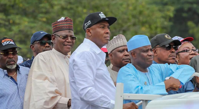 OSUN: Saraki, Tambuwal, Dogara, Lamido storm INEC in protest