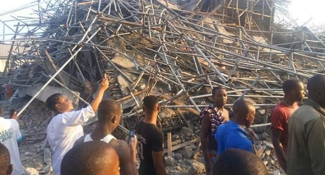 JUST IN: Seven-storey building collapses in Port-Harcourt, 60 feared trapped