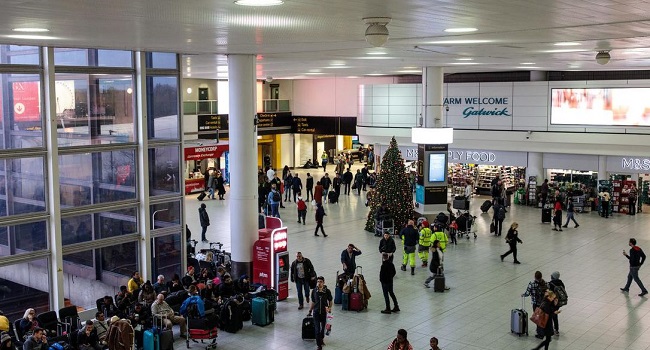 Drone sighting at Gatwick Airport not "terror related", British police say