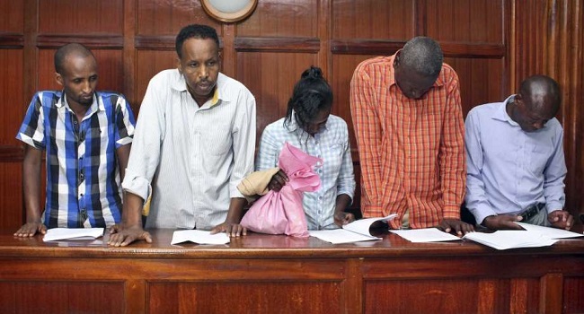 4 Kenyans, Canadian held over Nairobi hotel attack paraded in court