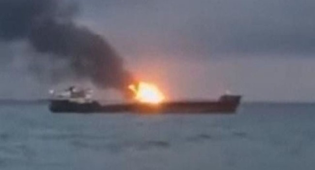 10 sailors feared dead, 14 others rescued after 2 ships explode