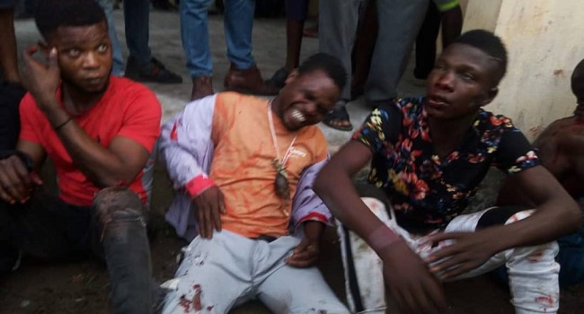 AKWA IBOM: Youths arrest, beat up thugs allegedly sent by Buhari’s minister (Photos)