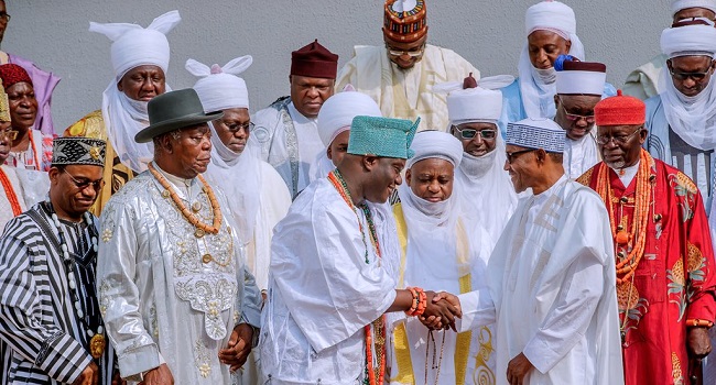 Sultan, other traditional rulers visit Buhari, ask Atiku, others to accept poll results as God’s will