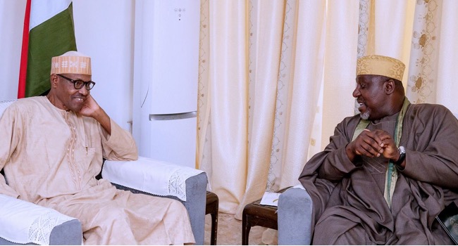 BREAKING! Okorocha meets Buhari on Aso Rock