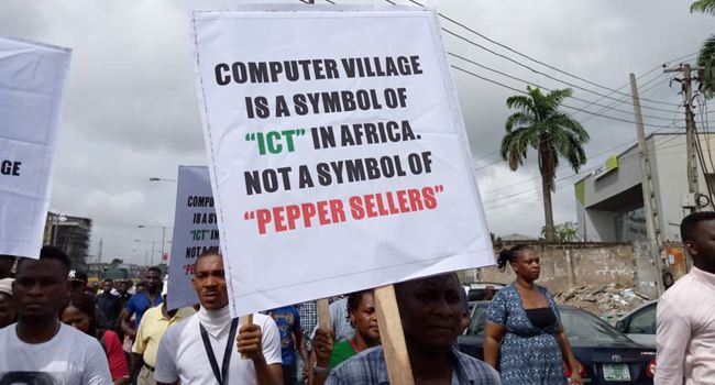 Protests in Computer Village over installation of ‘Babaloja', ‘Iyaloja'