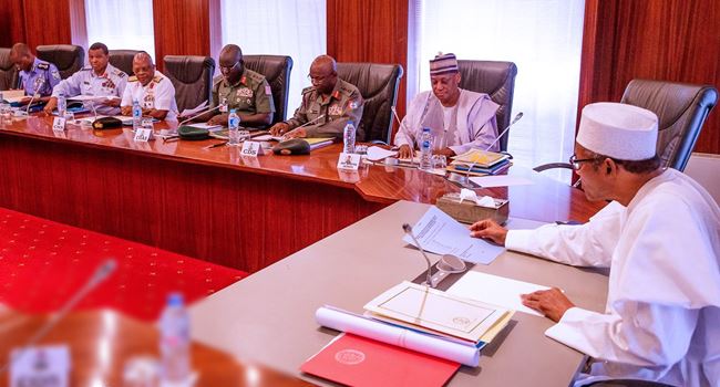 Security chiefs brief Buhari ahead May 29 inauguration