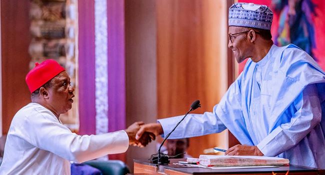 Buhari swears in chairman, 30 commissioners of RMAFC board