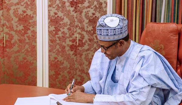 Buhari writing