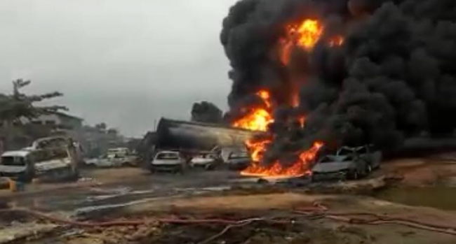 IJEGUN PIPELINE FIRE: 2 dead, 30 vehicles burnt