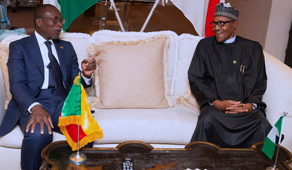 President Muhammadu Buhari with President Patrice Talon