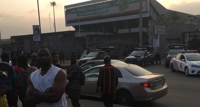 #RevolutionIsNow: Athletes stranded as joint security force takes over National Stadium, Lagos (Video)