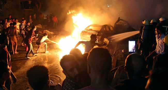 EGYPT: Car crash sparks deadly explosion, 19 killed