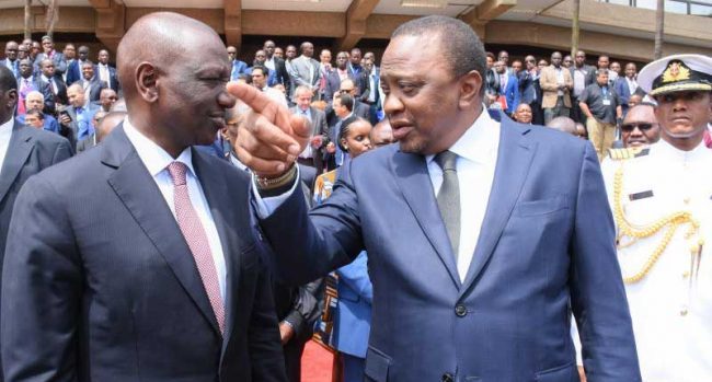 President Uhuru Kenyatta and his Deputy President William Ruto