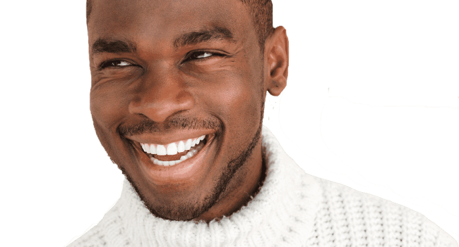 black guy flashing his white teeth
