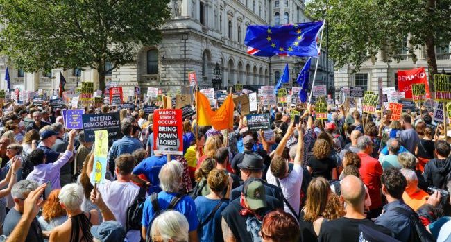 Thousands rally across UK over plans by PM Johnson to suspend parliament