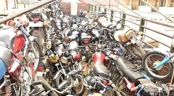 confiscated motorcycles in lagos
