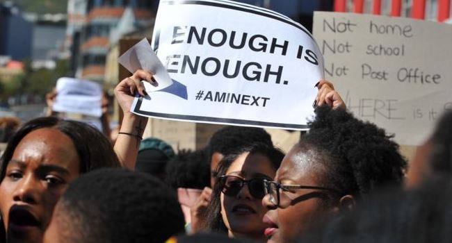 SOUTH AFRICA: Anti-rape protesters storm streets over 19-yr old raped, murdered by post office worker