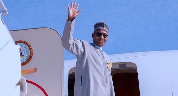 Buhari waving