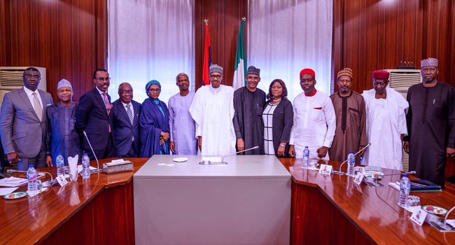 President Muhammadu Buhari on Wednesday told members of his Presidential Economic Advisory Council (PEAC) that the economic growth of the country had not been fast enough to meet the national ambition of collective prosperity. He also told them that his government was commitment to lifting 100 million Nigerians out of poverty in 10 years, adding that the country must move forward with the home-grown solutions suitable to its local contexts. He told the council that he would be looking forward to receiving their baseline studies, which according to him, would help shape his administration’s economic efforts. Buhari spoke when he met with members of the council at the Presidential Villa, Abuja. He said, “I want to thank you for agreeing to serve Nigeria. Your task cannot be more important. Our goal is to lift 100 million Nigerians out of poverty in 10 years. “Yes we have exited the recession, but our economic growth rate is still not fast enough to meet our national ambition of collective prosperity. “We must move forward with the home-grown solutions, suitable to our local contexts. Our efforts must be both suitable and sustainable. I look forward to receiving your baseline studies as this will help shape our economic efforts. “All key MDAs will be available to meet with you and discuss how we can create a Nigeria that works for all”, he said. READ ALSO: Malami claims Nigerian government has become more transparent, accountable The President administered oaths of office on members of the newly constituted Council (PEAC), and set an agenda of what they should accomplish in the shortest possible time. Speaking at the meeting with the 8-man Council chaired by Prof. Doyin Salami, President Buhari charged them to focus on developing reliable data that will properly reflect what is happening in the country. The President said: ‘‘As you develop your baseline study, I would like you to focus on primary data collection. ‘‘Today, most of the statistics quoted about Nigeria are developed abroad by the World Bank, IMF and other foreign bodies. ‘‘Some of the statistics we get relating to Nigeria are wild estimates and bear little relation to the facts on the ground. ‘‘This is disturbing as it implies we are not fully aware of what is happening in our own country. ‘‘We can only plan realistically when we have reliable data. As you are aware, as a government, we prioritised agriculture as a critical sector to create jobs and bring prosperity to our rural communities. ‘‘Our programs covered the entire agricultural value chain from seed to fertiliser to grains and ultimately, our dishes. ‘‘As you travel in some rural communities, you can clearly see the impact. However, the absence of reliable data is hindering our ability to upgrade these programmes and assure their sustainability.” The President also used the occasion to set agenda and expectations from the Council, constituted on September 16, 2019, to replace the Economic Management Team (EMT). On the Social Investment Programmes (SIPs), the President told members that his administration was working to measure the impact of the programme targeted at improving the well-being of millions of poor and vulnerable citizens. As such, the President said he had directed the new Minister for Humanitarian Affairs to commence a comprehensive data-gathering exercise in all Internally Displaced Persons (IDP) camps in the North East. ‘‘Today, we hear international organisations claiming to spend hundreds of millions of dollars on IDPs in the North East. But when you visit the camps, you rarely see the impact. ‘‘In 2017, when the National Emergency Management Agency took over the feeding of some IDPs in Borno, Yobe and Adamawa, the amount we spent was significantly lower than the claims made by these international organisations. ‘‘Therefore, actionable data is critical to implement effective strategies to address pressing problems such as these humanitarian issues. ‘‘I, therefore, look forward to receiving your baseline study as this will help us shape ideas for a sustainable and prosperous future,’’ the President said. On his expectations from the council, the President urged them to proffer solutions on how to move the country and economy forward. The President directed the Council to coordinate and synthesize ideas and efforts on how to lift 100 million Nigerians out of poverty in 10 years, working in collaboration with various employment generating agencies of government. ''I am told you worked throughout last weekend in preparation for this meeting. ''I have listened attentively to findings and ideas on how to move the country and the economy forward. ''Yes, Nigeria has exited the recession. But our reported growth rate is still not fast enough to create the jobs we need to meet our national ambition of collective prosperity. ''Reason being we had to tread carefully in view of the mess we inherited. ''Many of the ideas we developed in the last four years were targeted at returning Nigeria back to the path of growth. ''I am sure you will also appreciate that during that time, our country was also facing serious challenges especially in the areas of insecurity and massive corruption. ''Therefore, I will be the first to admit that our plans were conservative. We had to avoid reckless and not well thought out policies. ''However, it was very clear to me after we exited the recession that we needed to re-energise our economic growth plans. This is what I expect from you, '' he said. President Buhari also assured the Council that the Federal Government will ensure that all their needs and requests were met before the next technical sessions in November. He said all key ministries, departments and agencies will be available to meet and discuss with them on how to collectively build a new Nigeria that caters for all. ''Now, no one person or a group of persons has a monopoly of knowledge or wisdom or patriotism. ''In the circumstances, you may feel free to co-opt, consult and defer to any knowledgeable person if in your opinion such a move enriches your deliberations and add to the quality of your decisions, '' he said. Chairman of Council, Professor Salami, said the mandate was about “Nigeria first, Nigeria second, and Nigeria always,” adding that it was about Nigerians, not as numbers, but as people. He added: “Our goal is that the economy grows in a manner that is rapid, inclusive, sustained and sustainable, so that Nigerians will feel the impact.” President Buhari had, in September 2019, constituted the EAC to advise him on economic policy matters, including fiscal analysis, economic growth; and a range of internal and global economic issues. He used the new economic team to replace the Economic Management Team (EMT), headed by his vice, Yemi Osinbajo.
