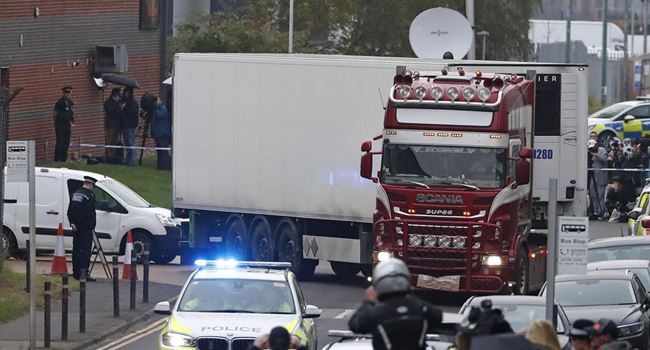 UK police handed forensic samples to uncover identities of 39 dead people found in a lorry