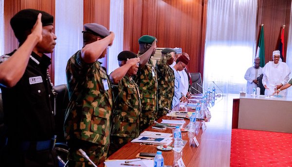 buhari and security chiefs