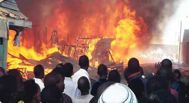 Fire razes multi-storey building on Lagos Island